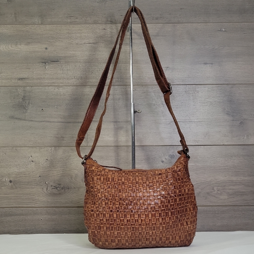 Vilenca Holland for Anthropologie Brown Woven Shoulder Bag
